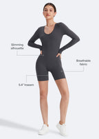 U-back Long Sleeve Bodysuit