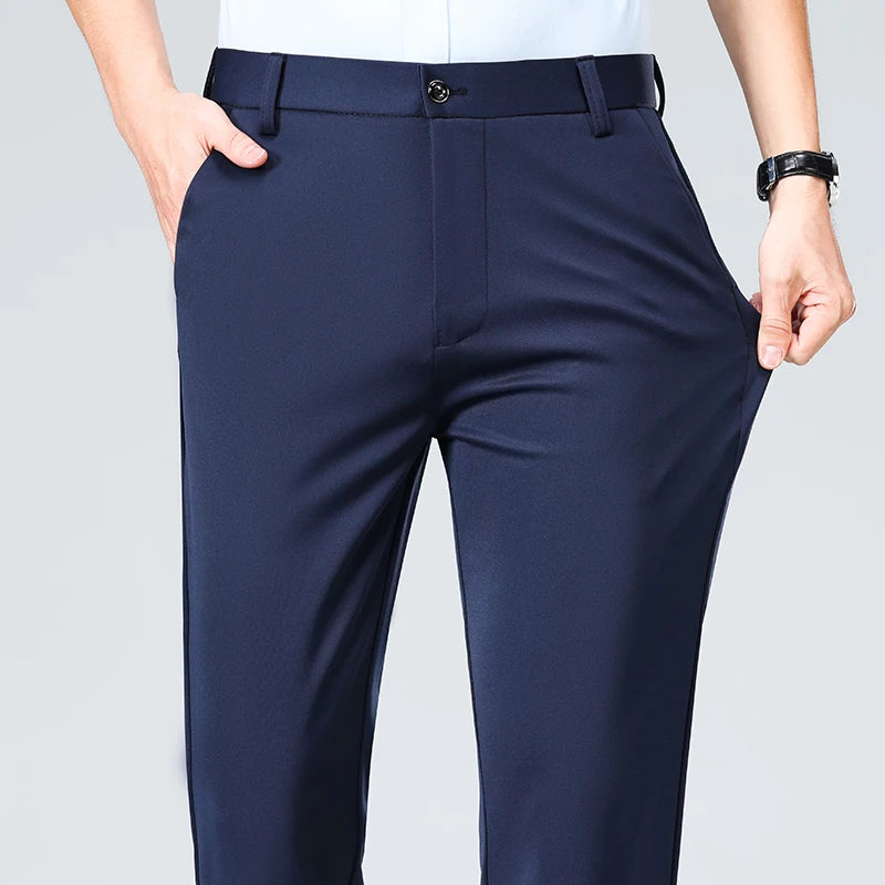 Men's Thin Formal Dress Suit Trousers