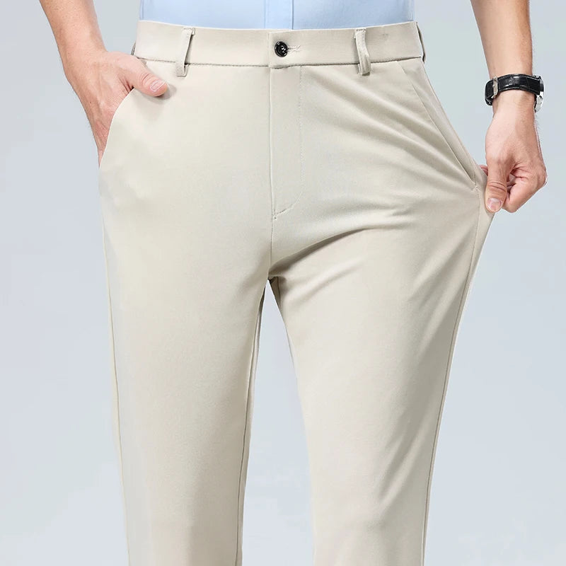 Men's Thin Formal Dress Suit Trousers