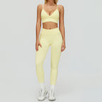 2/3PCS Seamless Yoga Set Gym Workout Suits Athletic Wear Women Legging Fitness Bra Crop Top Long Sleeve Sports Suits Sportswear