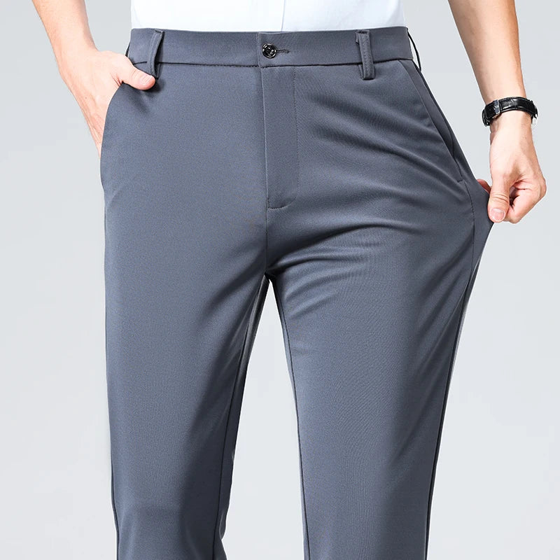 Men's Thin Formal Dress Suit Trousers
