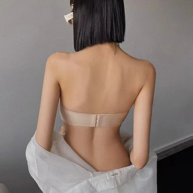 Strapless Bra for Women One-pieces Sexy Tops Seamless Bra Corset Traceless Nude Shaping Underwear Gathering Push Up Bra