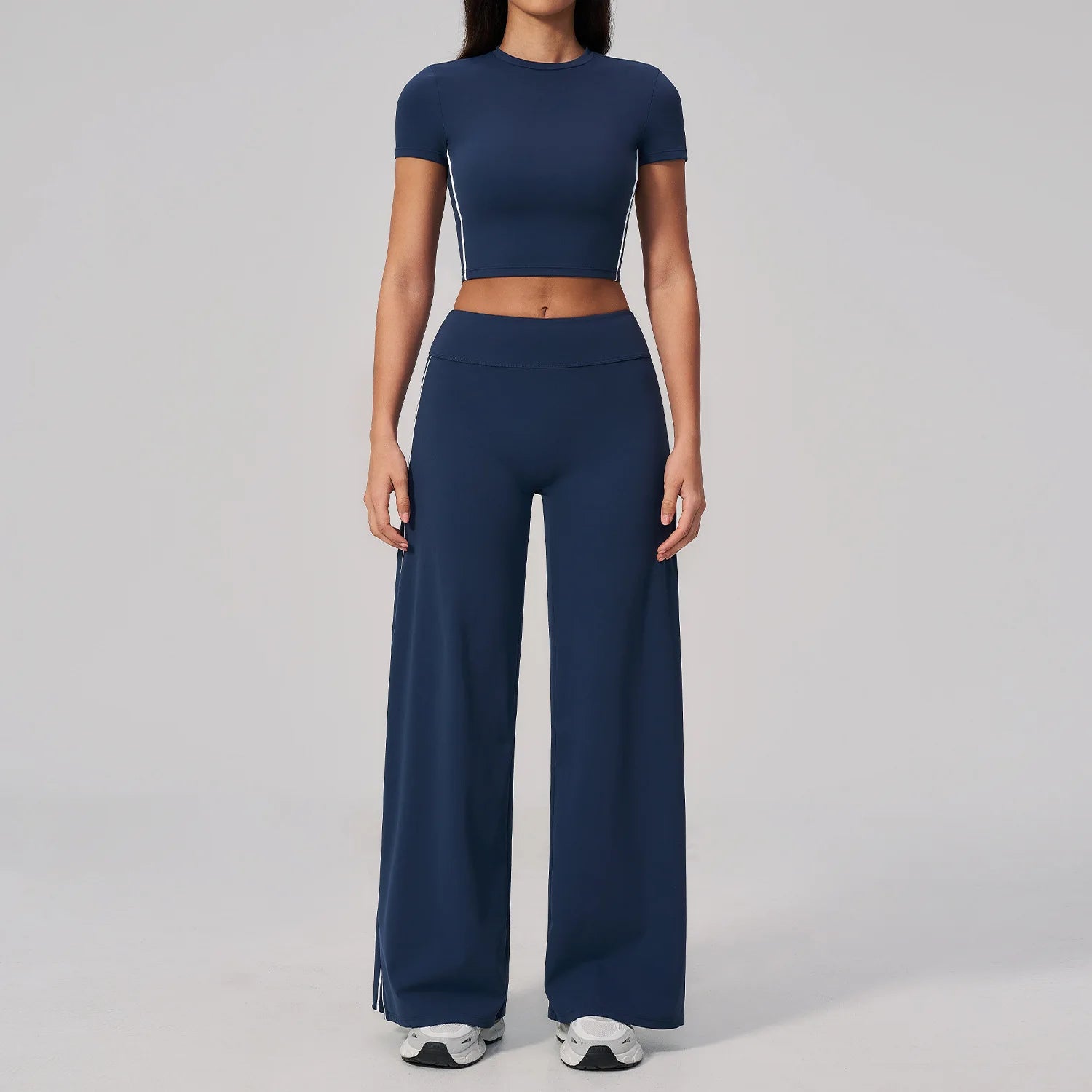 Sport Yoga Set 2PCS Fitness Suit Women Tracksuit Yoga Outfits Gym Clothes Female Short Sleeves Running Workout Set Yoga Clothing
