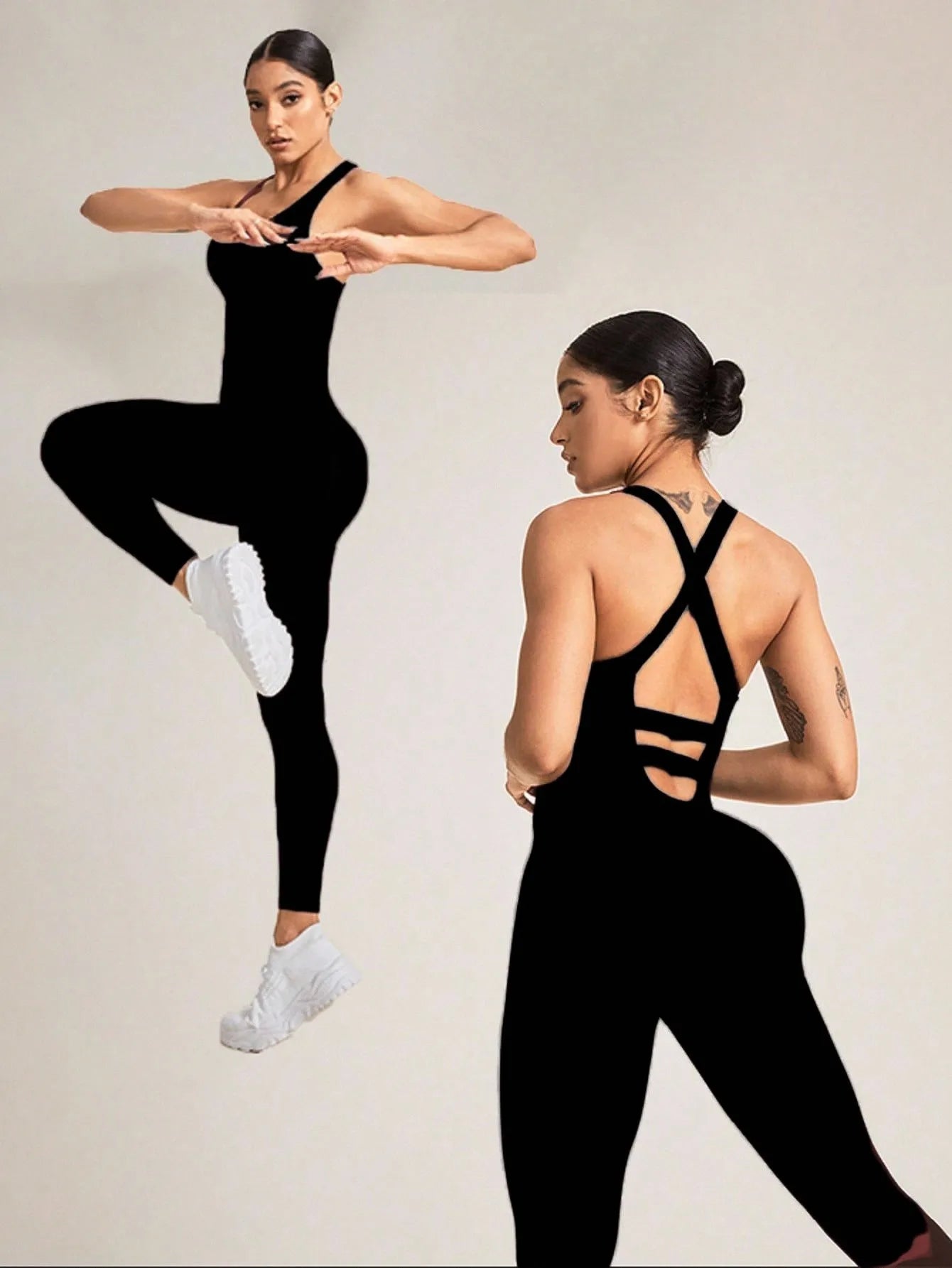 Women's Seamless Shapewear Bodysuit With Tummy Control, CrissCross Straps Backless Body Shaper, Women's Underwear & Shapewear