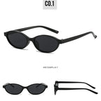 Retro Oval Frame Sunglasses Fashion Personalized Trendy Small Frame Sun Glasses Punk Cat Eyes Sunshade Sun Protection Eyewear