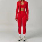 2/3PCS Seamless Yoga Set Gym Workout Suits Athletic Wear Women Legging Fitness Bra Crop Top Long Sleeve Sports Suits Sportswear