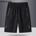 Summer Men's Shorts Cool Sportswear Running Sport Shorts Casual Bottoms Gym Fitness Training Jogging Short Pants Men Black Gray