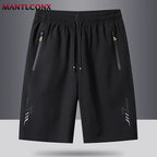 Summer Men's Shorts Cool Sportswear Running Sport Shorts Casual Bottoms Gym Fitness Training Jogging Short Pants Men Black Gray