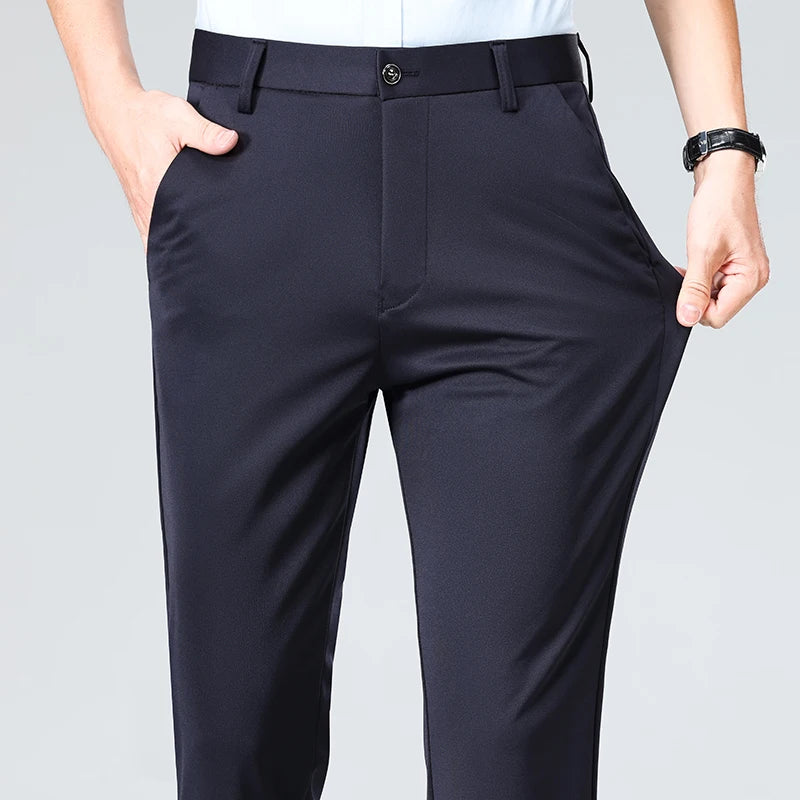 Men's Thin Formal Dress Suit Trousers
