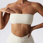 Summer Strapless Sports Bra Gym Women Quick-Drying Yoga Clothes Women Tube Top Fitness Chest Wrap Underwear Workout Bra Female