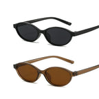 Retro Oval Frame Sunglasses Fashion Personalized Trendy Small Frame Sun Glasses Punk Cat Eyes Sunshade Sun Protection Eyewear