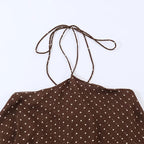 Women's New Summer Dress 2026 Fashion Neck Cascading Elegant Youth Ball Party Dresses Chic Polka-dot Mini Comfortable Dress