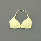 HISTELLO Impacts Strappy Bra Gym Top Women High Support Thin Strap Halter Sports Seamless Bra Scrunch Push-up Workout Yoga Tanks