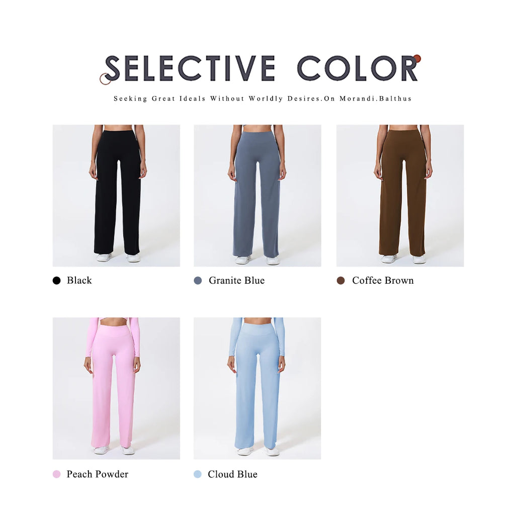 New Summer High Waist Wide-Leg Yoga Joggers Women's Autumn Casual Outdoor Sweatpants Female Straight Tracksuit Bottoms