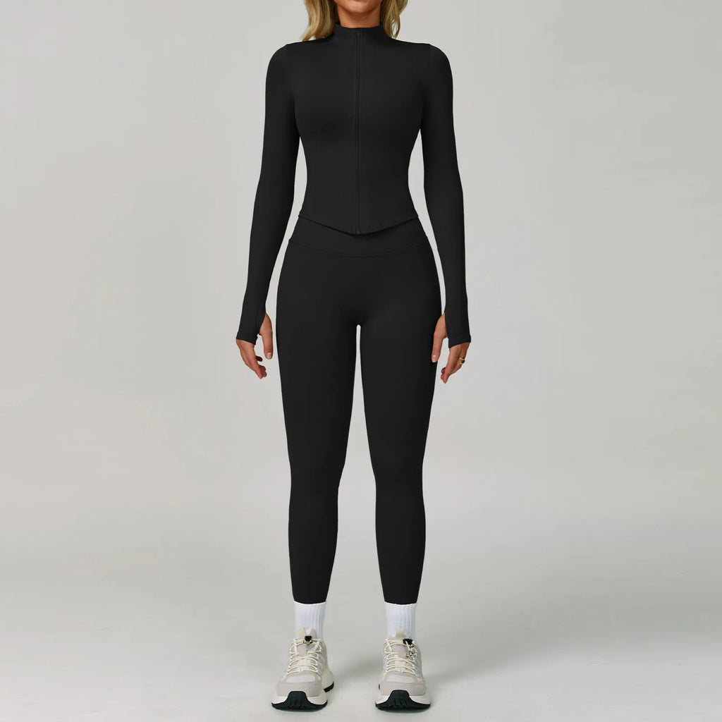 2/3PCS Seamless Yoga Set Gym Workout Suits Athletic Wear Women Legging Fitness Bra Crop Top Long Sleeve Sports Suits Sportswear