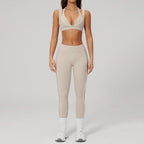 2PCS Yoga Suit  Women Tracksuit Shockproof Sports Bra Gym Workout Clothes Cycling Shorts Female High Waist Legging Athletic Wear