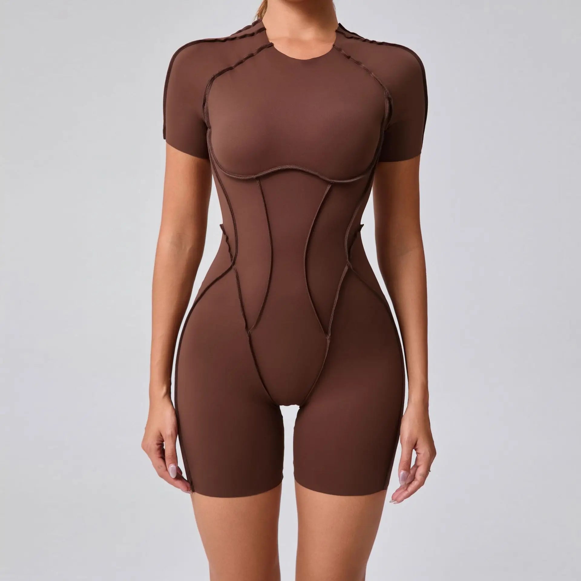 Yoga Sports Fitness Jumpsuits Sets Pants Women's Hip-lifting One-piece Open Back Long-sleeved Outdoors Workout Gym Yoga Bodysuit