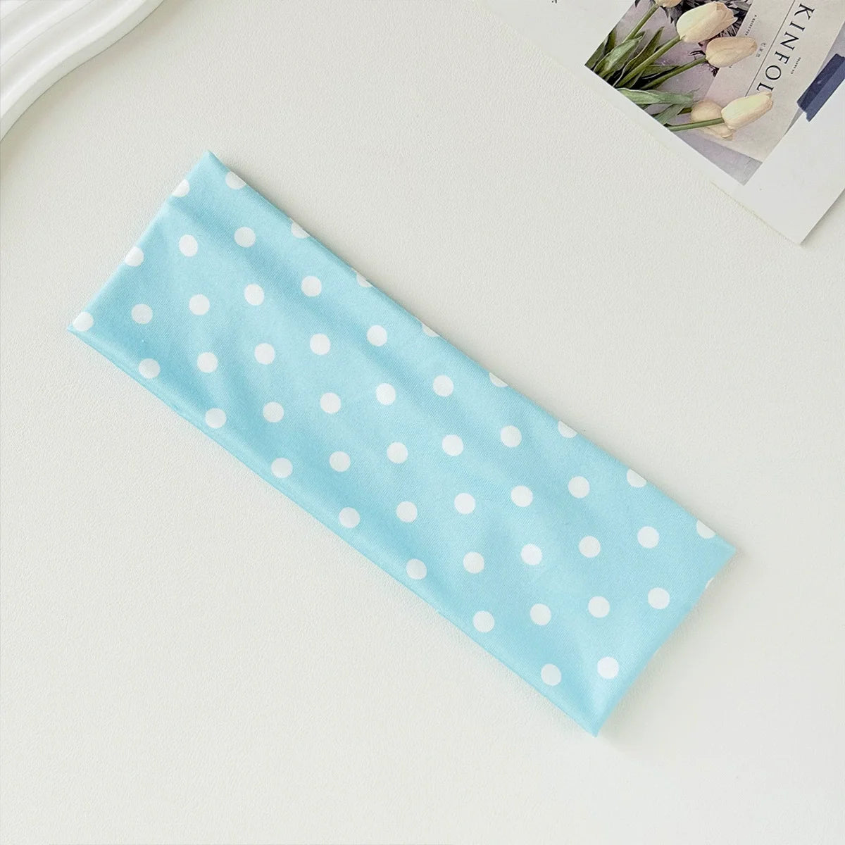 Y2K Retro Boho Breeze Wind Dot Stretch Women's Hairbands Korean Ins Fashion Wide Headbands Yoga Sports Dating Hair Accessories