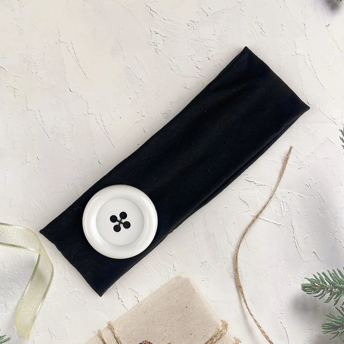 Y2K Retro Boho Breeze Wind Dot Stretch Women's Hairbands Korean Ins Fashion Wide Headbands Yoga Sports Dating Hair Accessories
