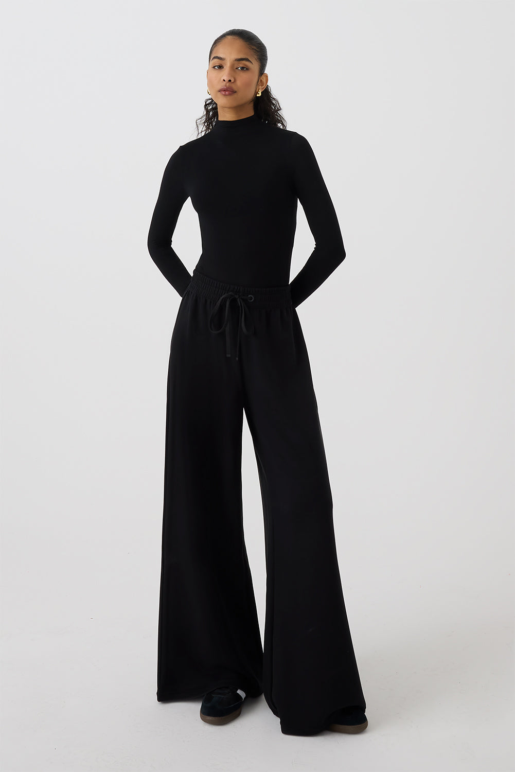 Wide Leg Track Bottom