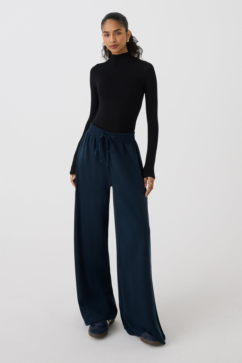 Wide Leg Track Bottom