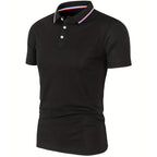 2025 Hot Sale Men's Summer Casual Breathable Comfortable Polo Shirt Men's Solid Color High Quality Short Sleeve T-Shirt