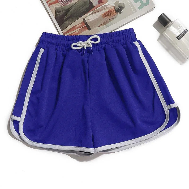 1pcs Summer Women Casual Solid Shorts Girl Gym Workout Shorts Pants Ladies Mid Waisted Yoga Short Student  Loose Shorts S-3XL