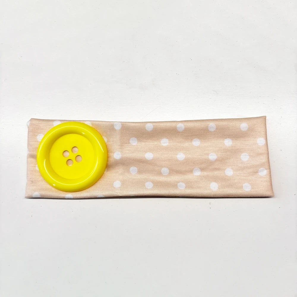 Y2K Retro Boho Breeze Wind Dot Stretch Women's Hairbands Korean Ins Fashion Wide Headbands Yoga Sports Dating Hair Accessories