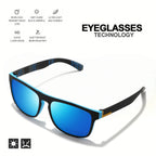 1-4PCS Men Classical Square Polarized Sports Sunglasses Lightweight PC Frame UV400 for Driving Fishing Cycling Unisex Durability