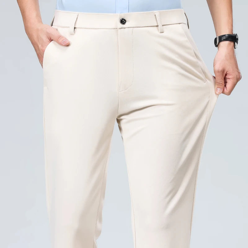 Men's Thin Formal Dress Suit Trousers