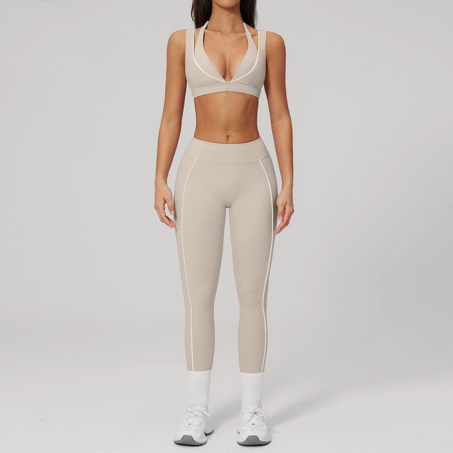 2PCS Yoga Suit  Women Tracksuit Shockproof Sports Bra Gym Workout Clothes Cycling Shorts Female High Waist Legging Athletic Wear
