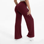 NCLAGEN SoftMotion Straight Leg Bottoms Women's Mid-Waist Yoga Pants GYM Leggings Naked Feel Pilates Running Sports Trousers
