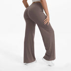 NCLAGEN SoftMotion Straight Leg Bottoms Women's Mid-Waist Yoga Pants GYM Leggings Naked Feel Pilates Running Sports Trousers