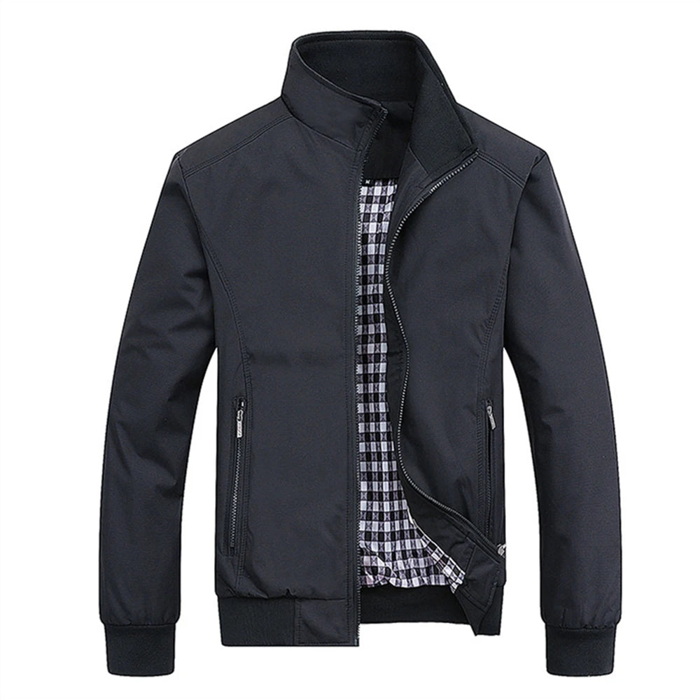 2025 Fashion Spring Jackets Men Casual Solid Color Bomber Jacket Men New in Outwears Baseball Overcoat Clothing Men's Jacket 6XL