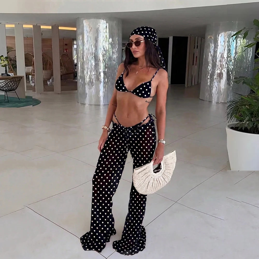 3 Pieces Print Bikini Swimsuit with Cover Up kimonos Swimwear Women Bathing Suit Micro Bikini Set Swimming Suits Biquini