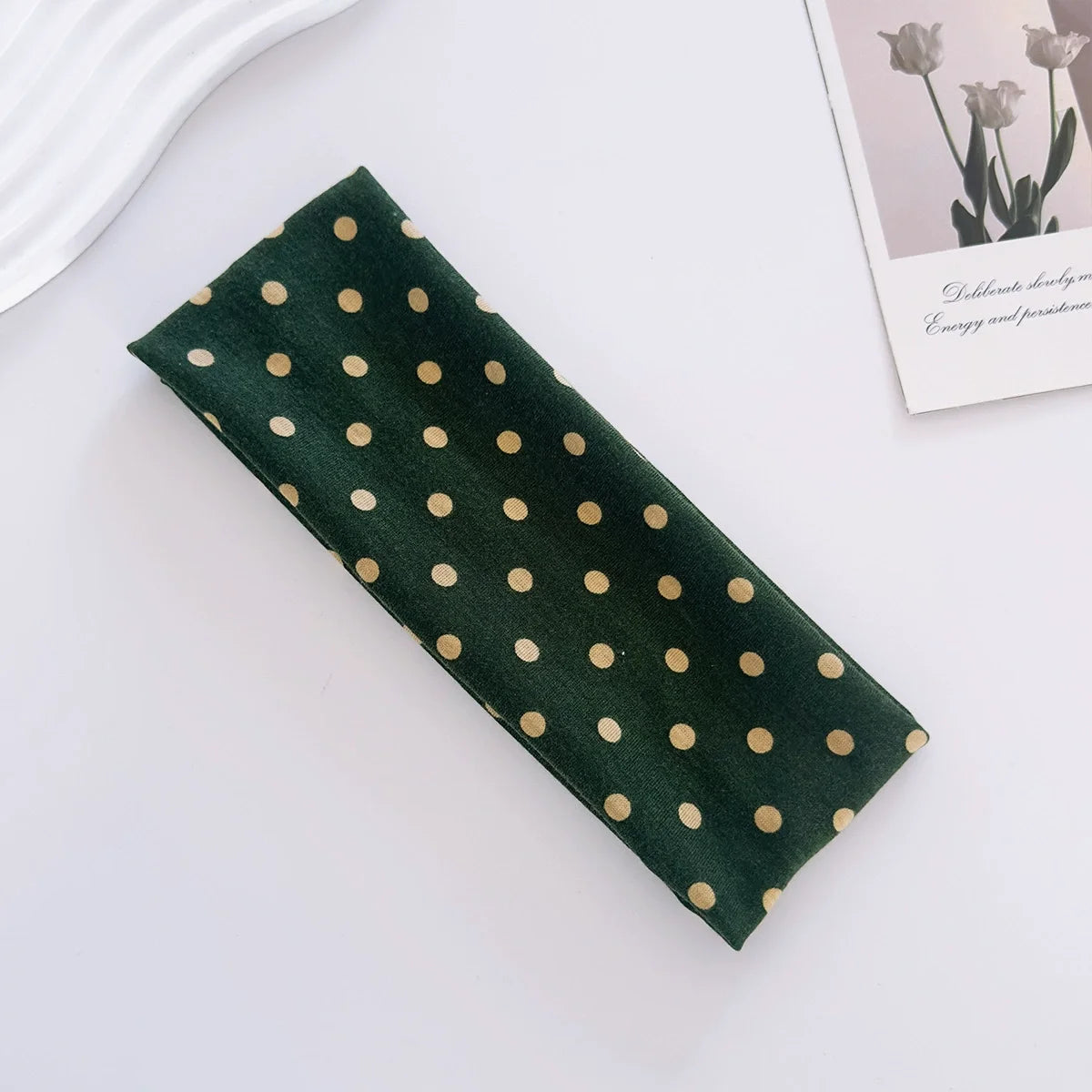 Y2K Retro Boho Breeze Wind Dot Stretch Women's Hairbands Korean Ins Fashion Wide Headbands Yoga Sports Dating Hair Accessories