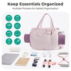 BAGSMART Large Capacity Tote Bag for Women Versatile Commuting Handbag Messenger Multiple Pockets Shoulder Sport Bag