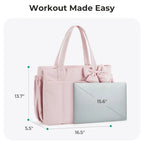 BAGSMART Large Capacity Tote Bag for Women Versatile Commuting Handbag Messenger Multiple Pockets Shoulder Sport Bag
