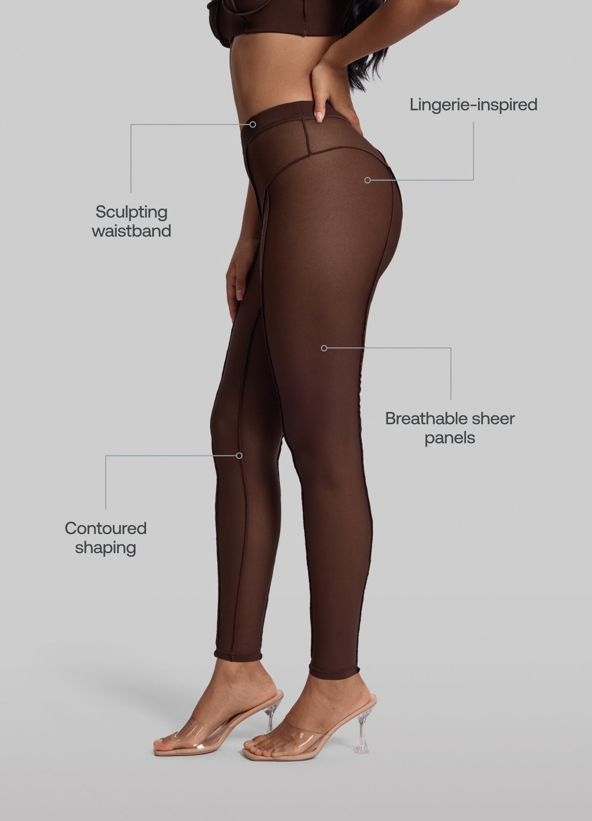 Semi-Sheer High-Rise Leggings