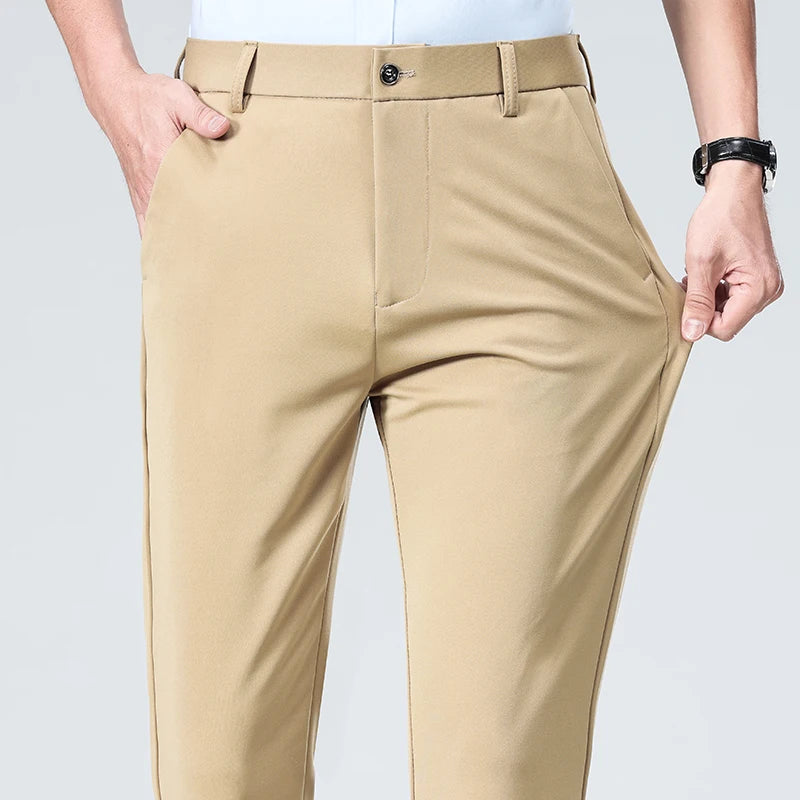 Men's Thin Formal Dress Suit Trousers