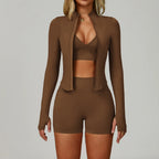 2/3PCS Seamless Yoga Set Gym Workout Suits Athletic Wear Women Legging Fitness Bra Crop Top Long Sleeve Sports Suits Sportswear