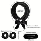 Heatless Hair Curler Set with Satin Bonnet No Heat Sleep in Curlers Headband Soft Hair Curler Satin Curlers Curls Styling Tools