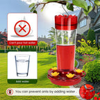 Large Capacity Plastic Hummingbird Feeder with Hook