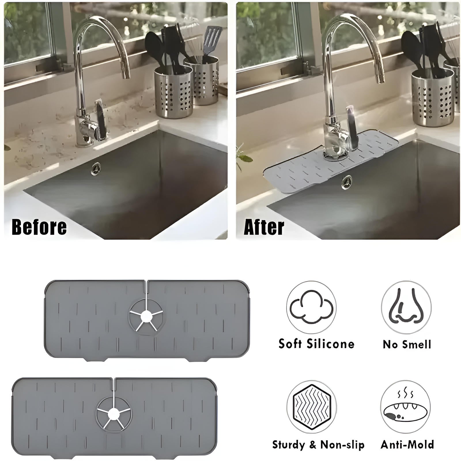 Kitchen Sink Faucetsplash Guard