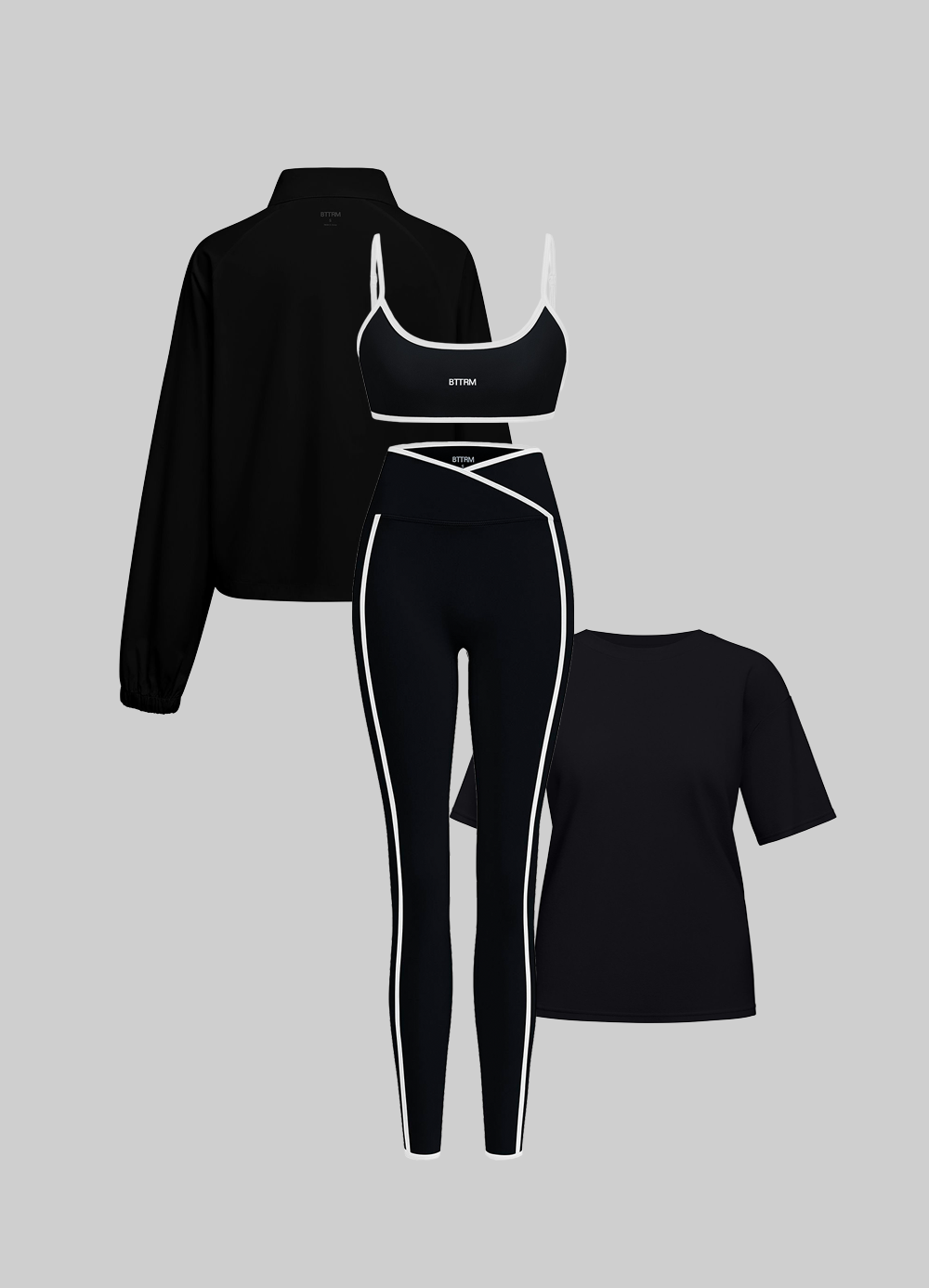 Zip Jacket & Relaxed Tee Set