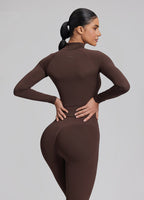 Ultrasculpt Longline Full Zipper Seamless Breathable Warm…