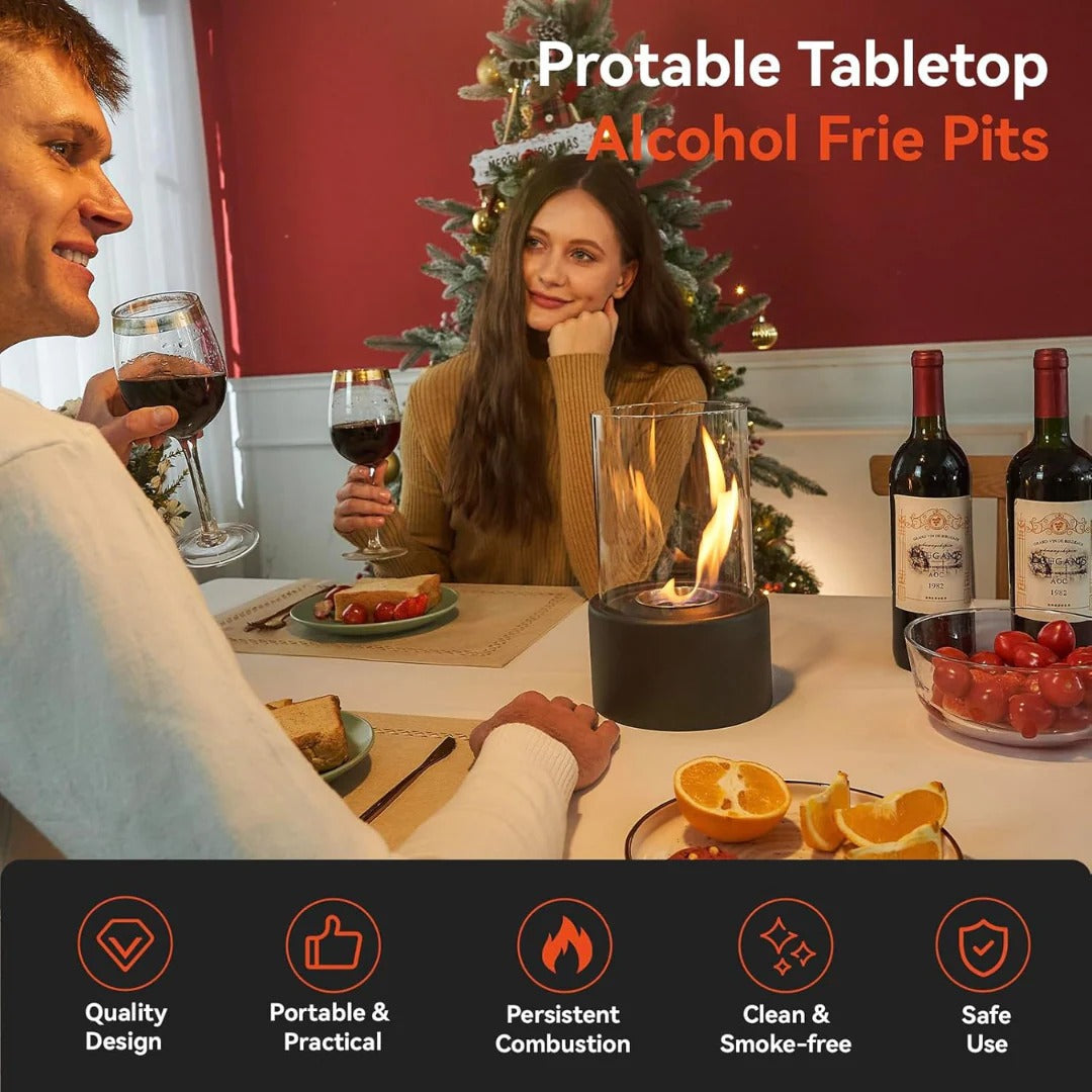 Portable Glass Tabletop Fireplace