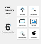 Foldable LED Magnifying Glass