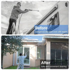 4000 PSI Telescoping High Pressure Power Washer Extension Wands For Gutter & Roof Drainage & Walls Cleaning